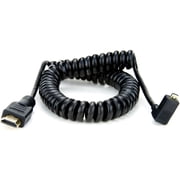 Atomos 50cm 19.68 Coiled Right-Angle Micro HDMI to Full HDMI Cable, Extends Up to 25.59