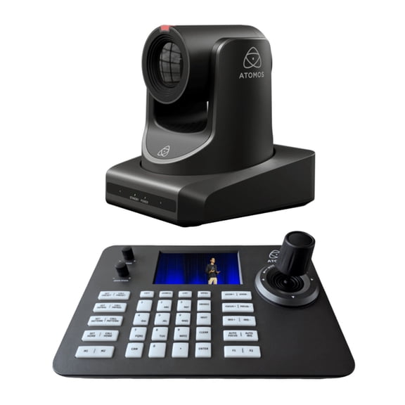 Atomos A-Eye 4K PTZ Camera 12x Optical Zoom with AI Auto-Tracking (Black) Bundle with Remote Control (2 Items)