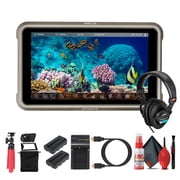 Atomos Ninja 5.2 Inch 4K HDMI Recording Monitor | HDR 10 Bit Touchscreen Display with ProRes and DNx Recording, SSD Support ATOMNJA004 + Pro HeadPhones + 2 x NPF-550 Battery + Flexible Tripod+More