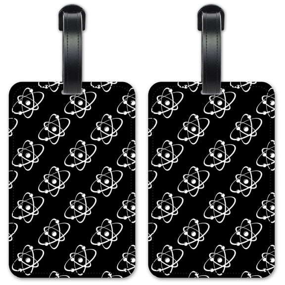 Atoms - Luggage ID Tags / Suitcase Identification Cards - Set of 2