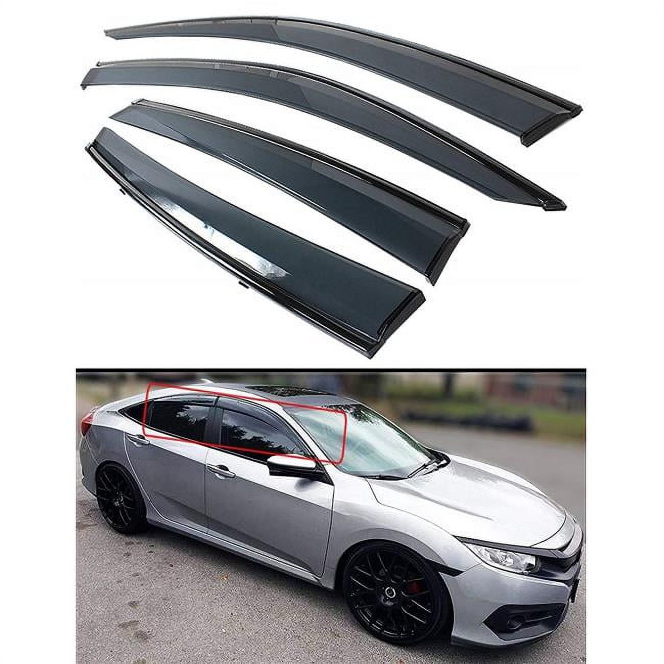 PRO Design Side Window Visors / Deflectors for 2014 Honda Civic