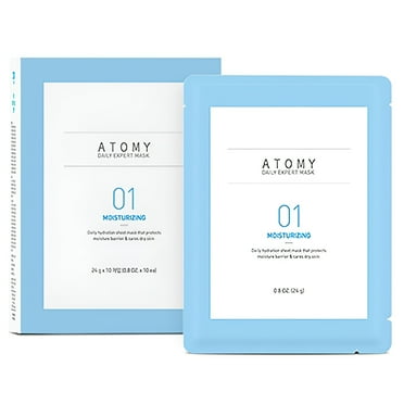 Atomy Daily Expert Mask 01 moisturizing 10 Sheet (Nutritional Elasticity) | Facial Mask, Full Face Mask, Skin care | Brightening, Hydration, Cooling, Hyaluronic Acid, Rich Nutrition
