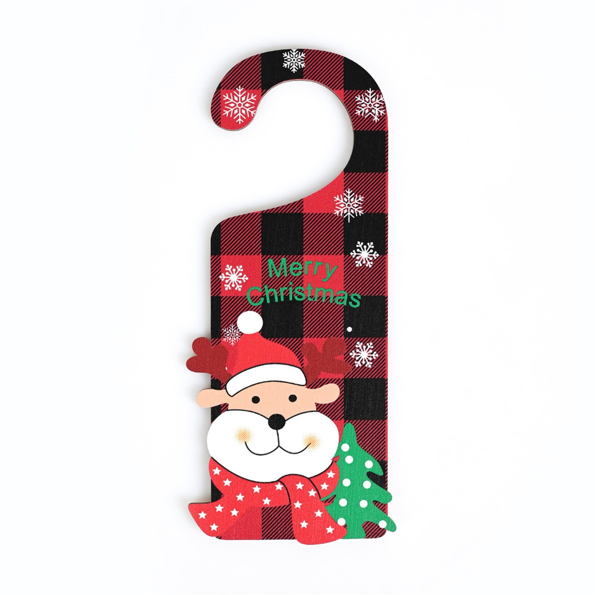 Aton D. Christmas Door Hanger Decorations Cute Holiday Doorknob ...