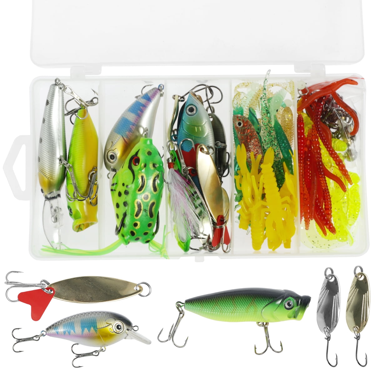  Customer reviews: Dynamic Lures Trout Fishing Lure, Multiple  BB Chamber Inside, (2) - Size 10 Treble Hooks, for Bass, Trout, Walleye,  Carp, Count 1