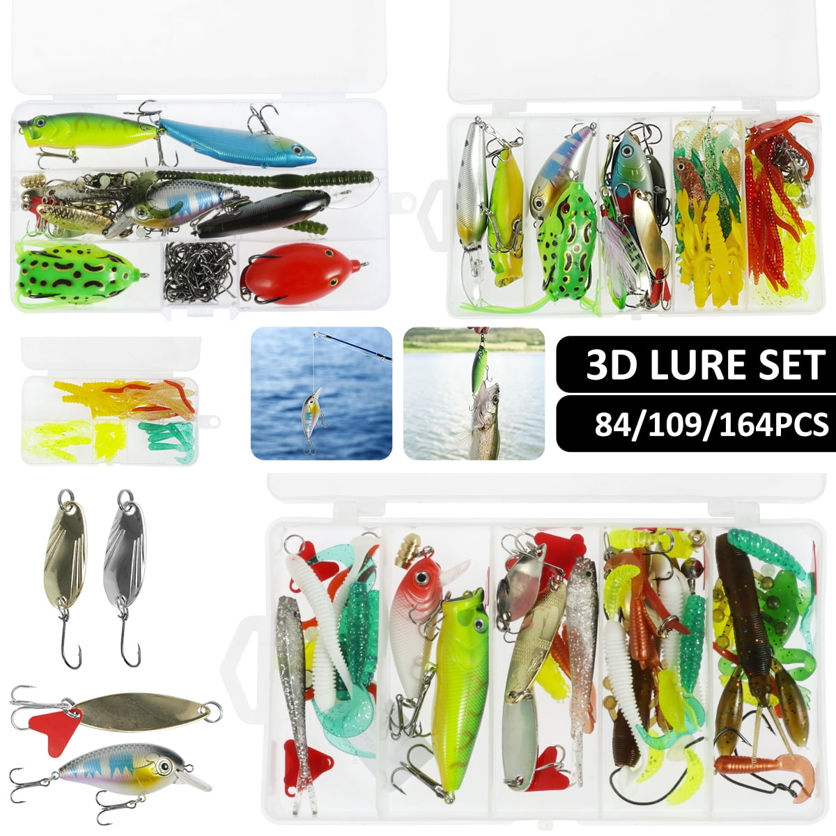 OROOTL Fishing Spoons Metal Lures, 30pcs Colorful Hard Fishing