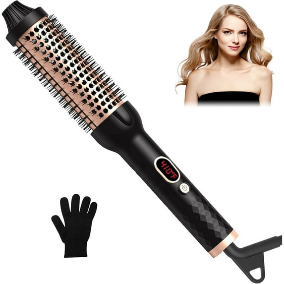 Atopskins 1.5in Thermal Brush Hair Curling Iron with Double PTC Heating, 10 TEMP Settings, Automatic Shut Off