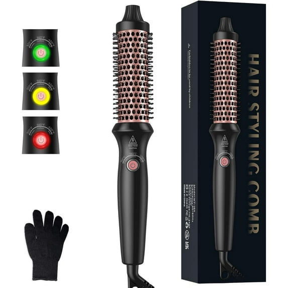 Atopskins Thermal Brush Dual Voltage Heated Round Brush for Blowout Look, Makes Hair Smoother, Get Natural Curls, Fast Heating