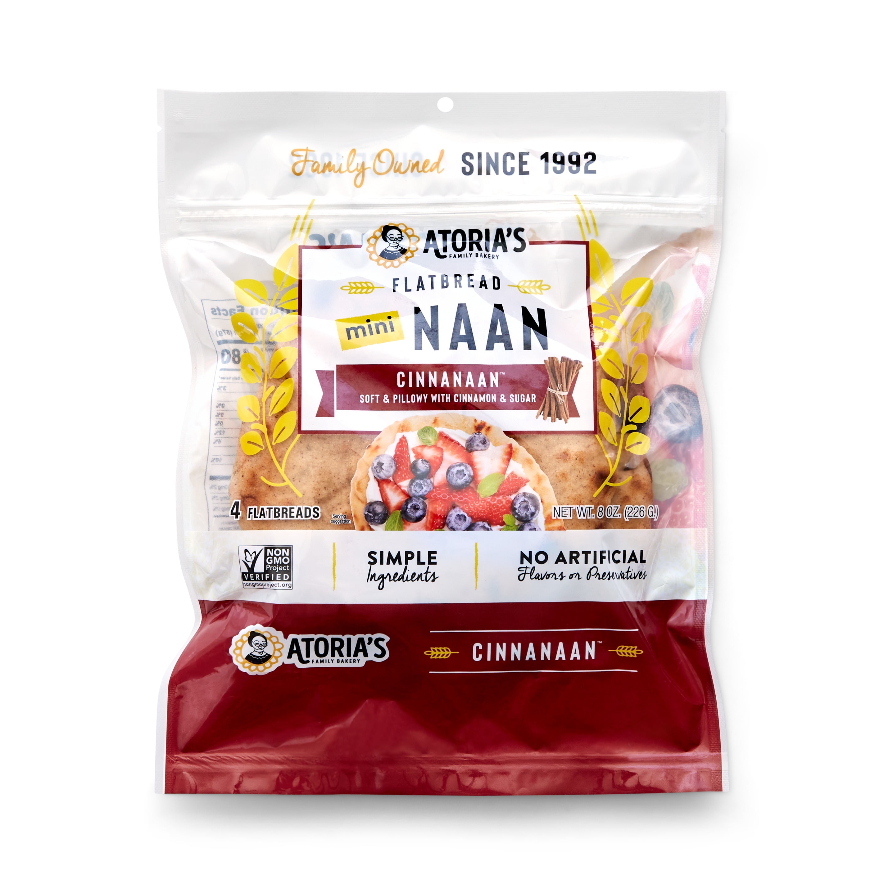 Atoria's Family Bakery Cinnanaan™ Mini Naan Flatbread