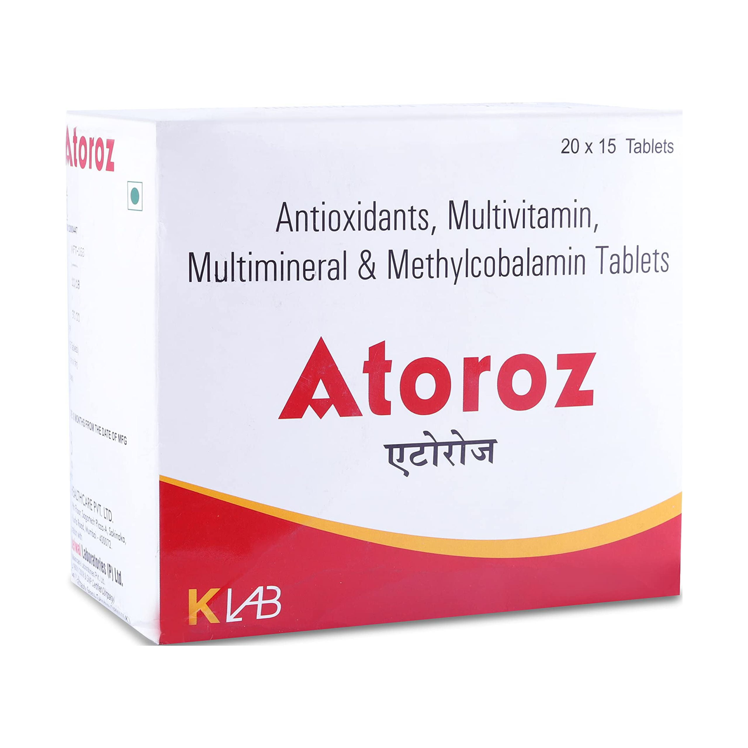 Atoroz Antioxidant, Multivitamin, Multimineral & Cyanocobalamin Tablets