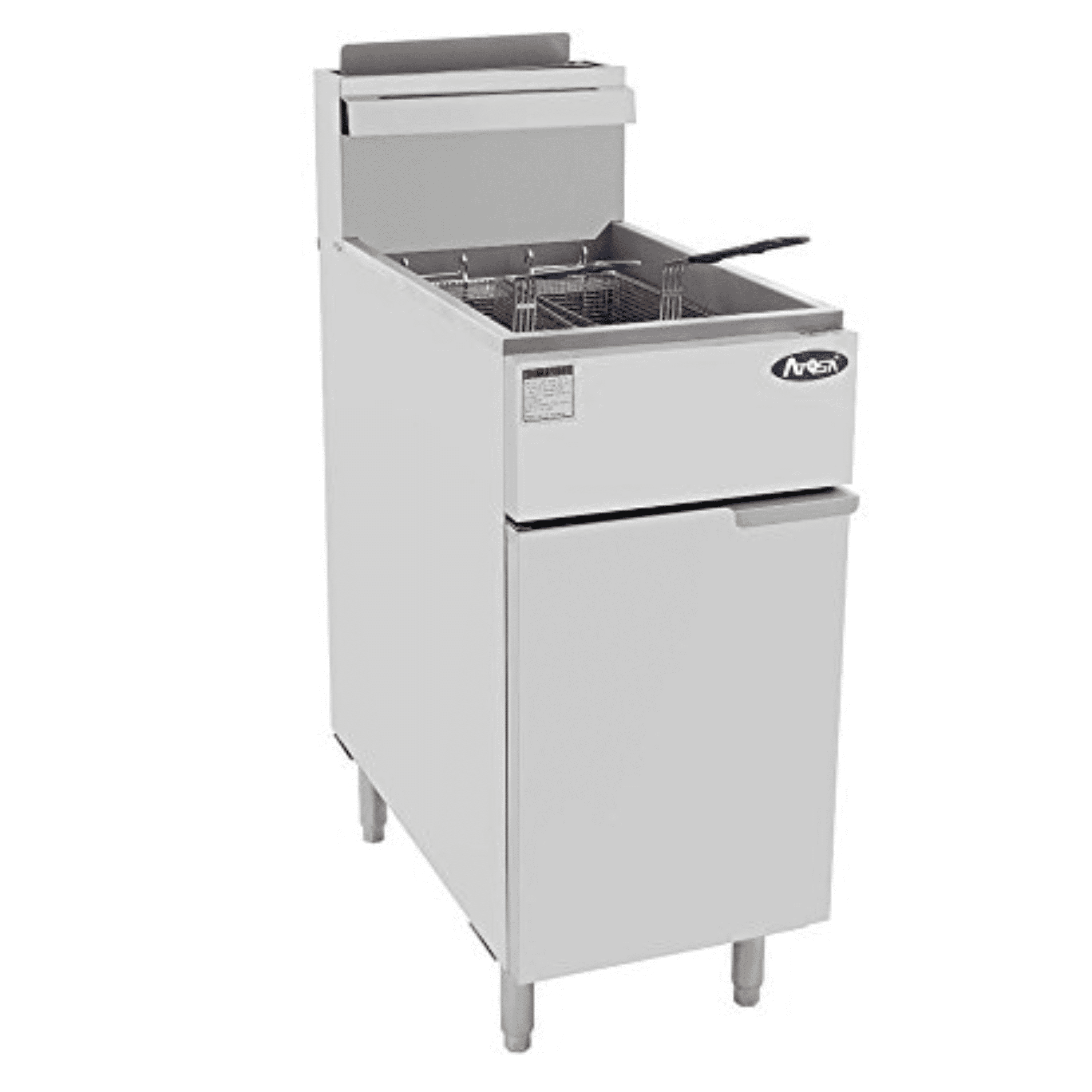 Atosa USA ATFS-40 15" Floor Model Natural Gas Fryer, 40 lbs