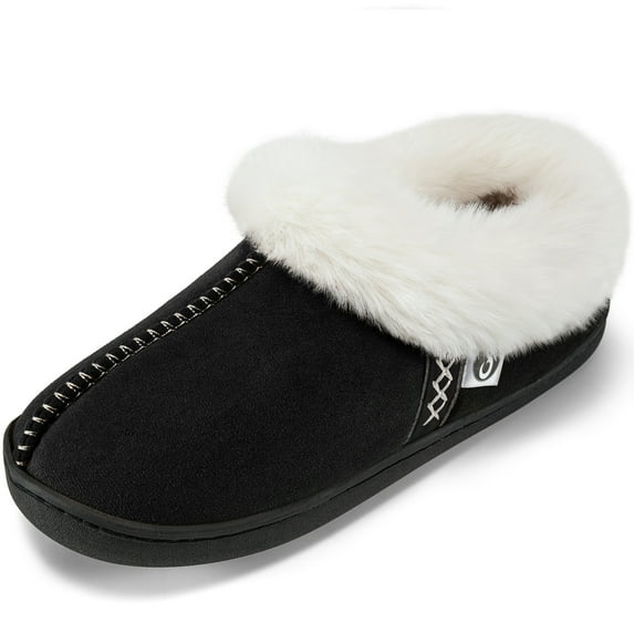 Atoshopce Slippers for Women Comfortable Memory Foam Soft Fleece Lining Closed Back House Shoes Indoor/Outdoor