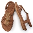 thumbnail image 1 of Ablanczoom Womens Sandals Summer Comfort Flower Dressy Flats Sandal for Women Shoes, 1 of 6