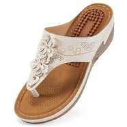 Ecetana Women Sandals Flip Flops for Women Summer Casual Wedge Sandals Shoes Massage Function