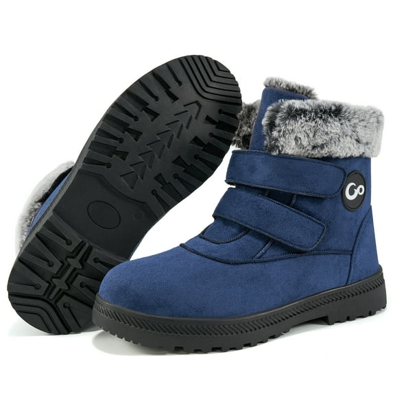 Atoshopce Womens Winter Snow Boots Waterproof Anti Slip Ankle Booties with Adjustable Hook Loop