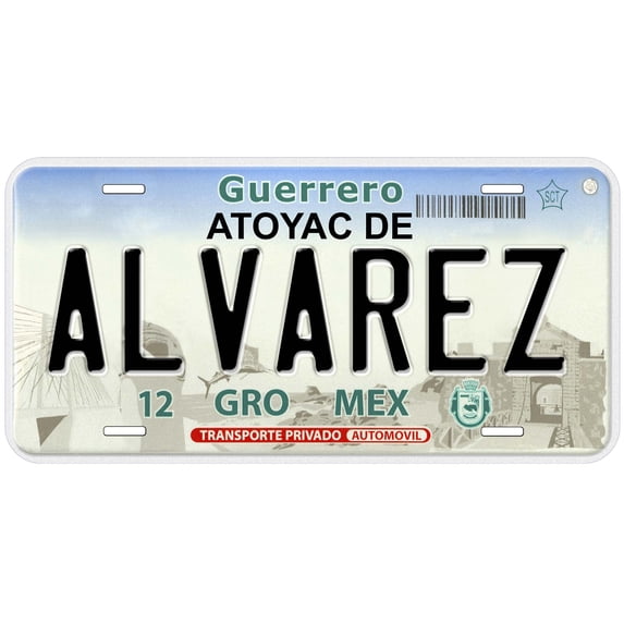 Atoyac de Alvarez Guerrero Mexico Novelty Car License Plate