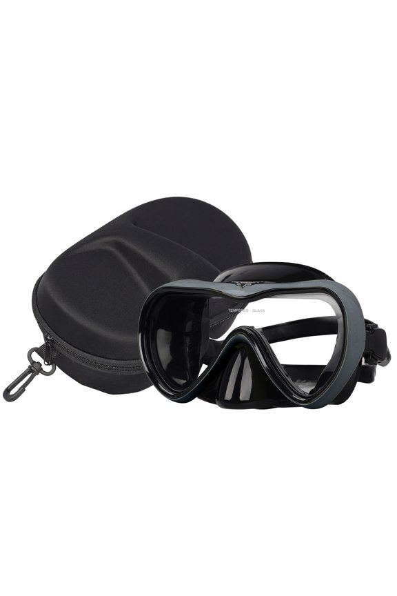 Anti-Fog Adult Black Diving Kit with Portable Case
