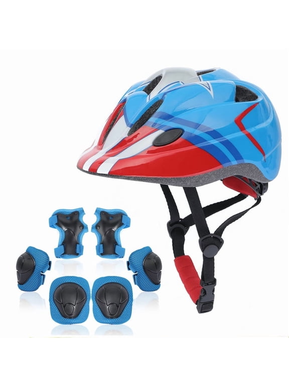 Toddler Kids Bike Helmet Set with LED Light