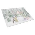 thumbnail image 1 of Atralian Shepherd Puppy Blue Merle and Tan with Christmas Presents Glass Cutting Board Large 12 in x 15 in, 1 of 3