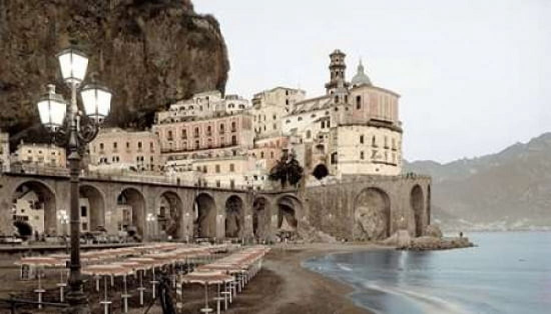 Atrani Caffe - 5A Horizontal Canvas Art - Alan Blaustein (24 x 36)