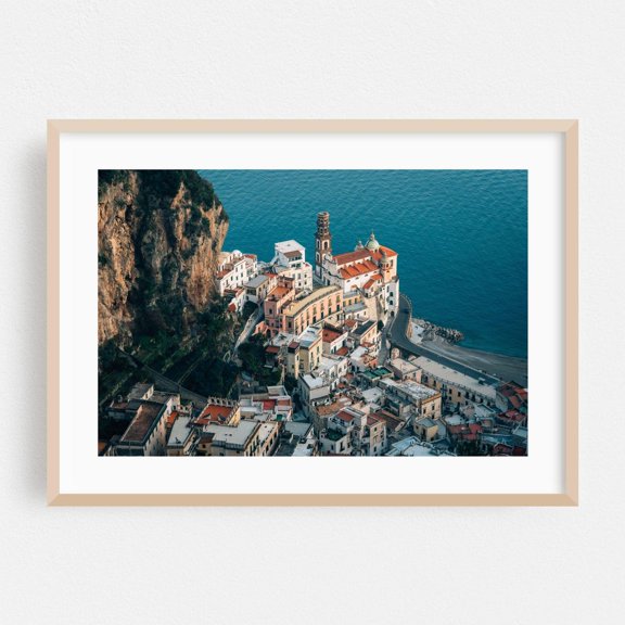 Atrani Campania Italy Coastal Architecture Travel Fine Scenic Ocean City Poster Unframed Paper Print