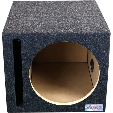 Atrend - 12SQV 12” Single Vented Subwoofer/Speaker Enclosure A, Charcoal