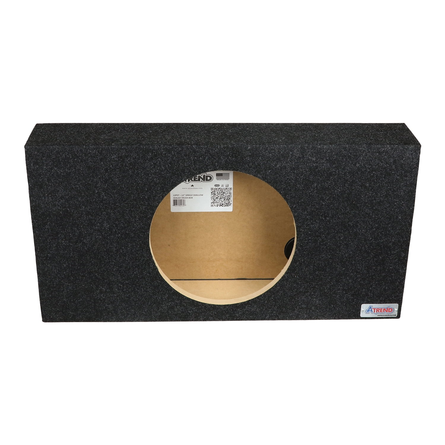 Atrend BBox Series Sealed Shallow-Mount Truck-Box Enclosure for Single 12-in. Pioneer Subwoofer, 12PST