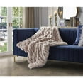 thumbnail image 1 of Atreyu Throw Blush Polyester 50"x60" Silky Ruched Cascade Rabbit, 1 of 8