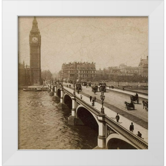 Atria, Cristin 12x12 White Modern Wood Framed Museum Art Print Titled - Historical London