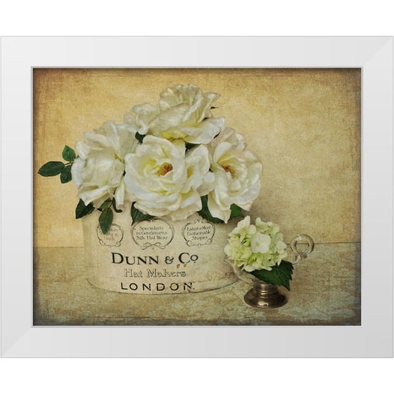 Atria, Cristin 14x12 White Modern Wood Framed Museum Art Print Titled - London Roses