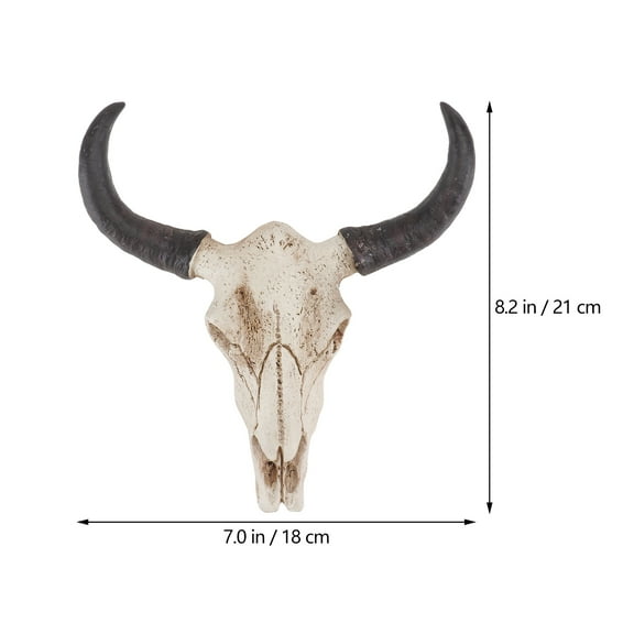 Atriss Animal Long Horn Cow Skull Wall Hanging Creative Halloween Gifts Art Crafts Ornaments