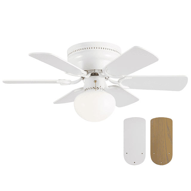 Design House Atrium 30-Inch Hugger Ceiling Fan With Dimmable LED Light ...