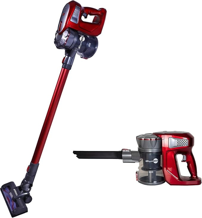 Rapid Red Cordless Convertible Stick Vacuum with HEPA Filter