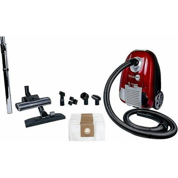 Atrix AHC Turbo Red HEPA 6-Quart Canister Vacuum, Premium Bundle