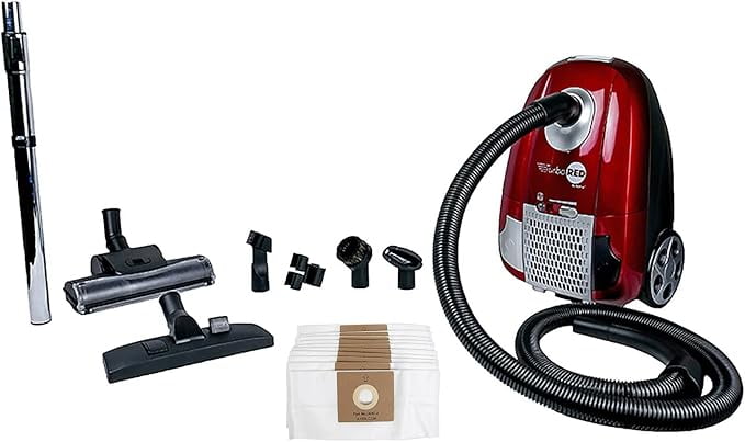 Turbo Red HEPA 6-Quart Canister Vacuum with Accessory Kit