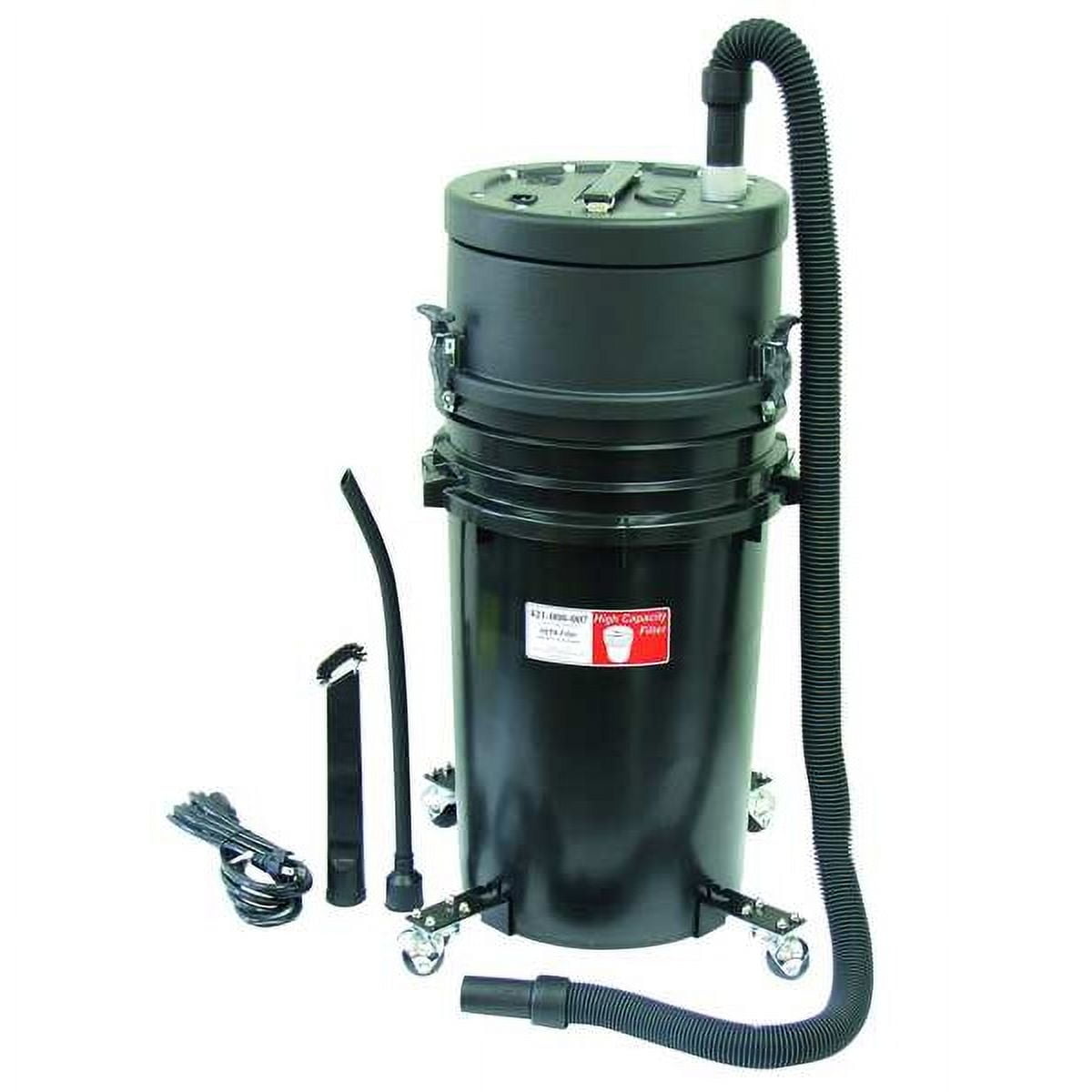 Black 7-Gallon Commercial HEPA Filter Bagless Canister Vacuum