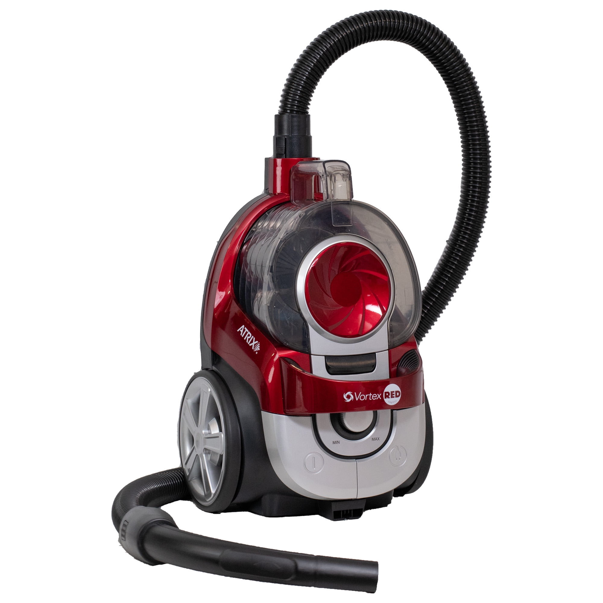 Vortex Red Bagless HEPA Canister Vacuum for Commercial Use
