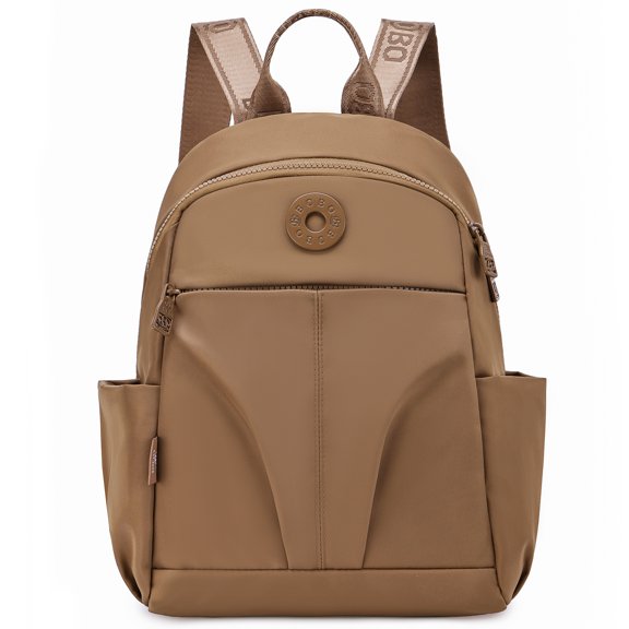 Atrufo Mini Backpack for Women Waterproof Lightweight Travel Daypack - Anti-Theft 8-Pocket Design Adjustable Straps Casual Commuter Backpack for College, Gym-Light Brown