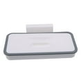 thumbnail image 1 of Attach-A-Trash Bag Hanger, 10L Kitchen Trash Stand With Adhesive Hook, Plastic Garbage Bag Holder For Under-Cabinet Storage (White), 1 of 9