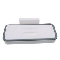 Attach-A-Trash Bag Hanger, 10L Kitchen Trash Stand With Adhesive Hook, Plastic Garbage Bag Holder For Under-Cabinet Storage (White)