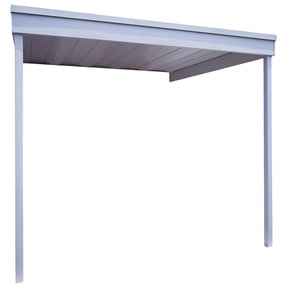 Arrow 10 x 10 x 9 ft Cool Grey Attached Carport/Patio Cover