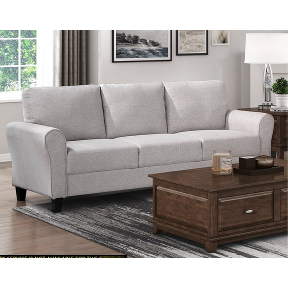 Attached Cushions Sand Sofa / Cozy Seating for Family Gatherings