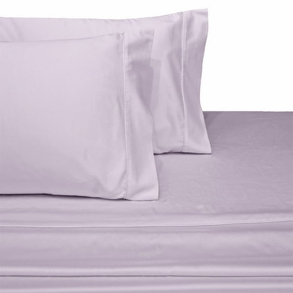 Attached Waterbed Sheet Set 450 Thread Count 100% Cotton- Super Single - Lilac