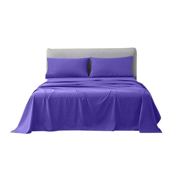 Attached Waterbed Sheet Set King/ Cal King Size Royal Blue Solid with 18 Inch Deep Pocket, 1800 Series Brushed Microfiber Hotel Quality Sheets by The Great American Store