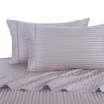thumbnail image 1 of Attached Waterbed Sheets 100% Cotton 300 Thread Count Damask Striped- Super Single - Lilac, 1 of 2