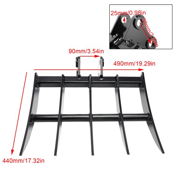 Attachment Rake Attachments Tools For Mini Excavators Excavator Small Digger