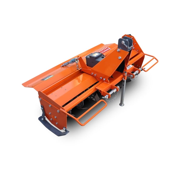 Attachments 3 Point 42" Rotary Tiller Attachment Fits Cat 1 Tractors,, Single Speed PTO Driven Cultivator with a 540 RPM Gearbox, Replaceable L-Shaped Tines Work 5" Deep