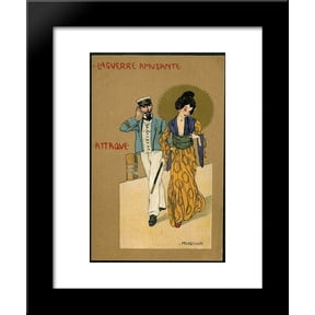 Attack 20x24 Framed Art Print by Raphael Kirchner