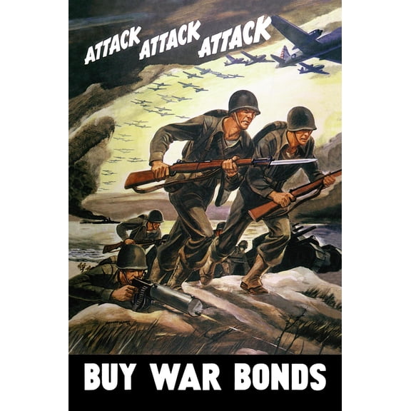 Art.com Attack Attack Attack Art Print, 12" x 18"