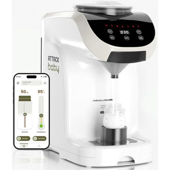 Attack Baby Formula Dispenser WiFi Formula Maker Accurate Dispensing Baby Bottle Warmer