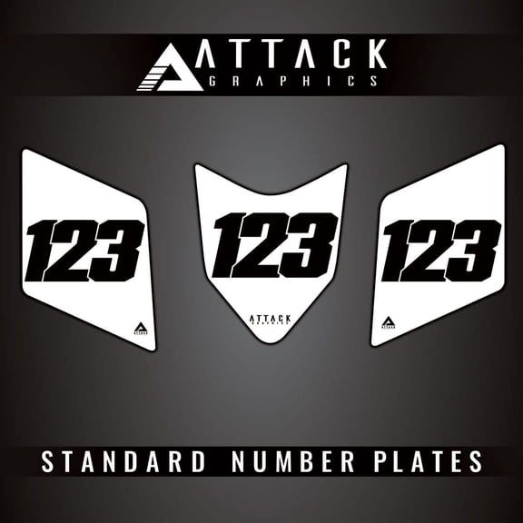 Attack Graphics 3 Plate ATV Background Kit For Honda TRX 300X 2009